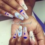 Chrome nails per finger