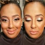 Full face makeup application