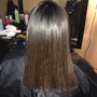 Layered  Haircut and Silk press