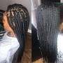 Feed in braids with box braids