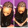 Quick Weave over (LOCS) half up half down