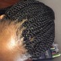 (Fulani braids) Half Feed-in braids & half box Braids