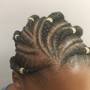 Cornrow Updo or Ponytail - Med/Large