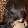 Relaxer Touch Up, Partial Weave, Women's Cut