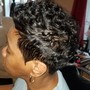 Relaxer Touch Up, Partial Weave, Women's Cut