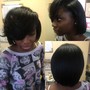 Blow out relaxed hair