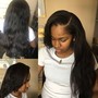 Blow out relaxed hair