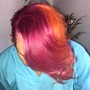 Allover haircolor highlights bright color add on