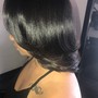 Short hair silk press