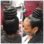 Ponytail (small feed in braids)