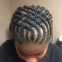 Beehive braids ( under wig foundation )