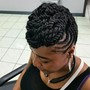 No knots/Big-Small Cornrows