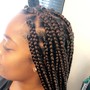 Feed in braids 6- 8  (French braids )