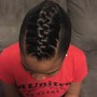 Adult womens cornrows (no extensions)