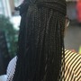 Reg size box braids (below the booty)