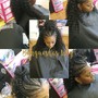 2 Braids, Quick Weave in back