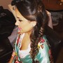 Hair braiding with extensions