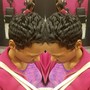 Shampoo and; Style on natural hair