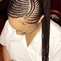 Ponytail feed in braids