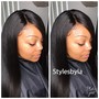 Silk Press (natural hair )