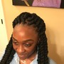 Small/Medium feed-ins w/Box Braids