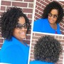 Shampoo/ Thermal Styled on Natural Hair