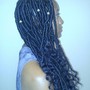 Crocheted faux locs/ goddess locs