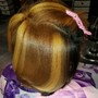 Half up/down ponytail quick weave