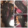 Small knotless Goddess Braids