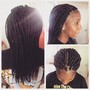 Small knotless Goddess Braids