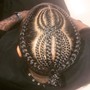 Medium size stick cornrows