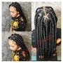 Medium box braids long