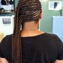 Men box Braids(shaved sides) added hair