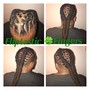 DoubleFlip w/ crochet ponytail/ bun