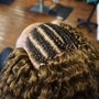 Men box Braids(shaved sides) added hair