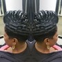 Natural hair sleek ponytail