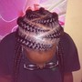 Small braids in between Feed In braids