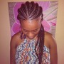 Tribal braids + knotless braids