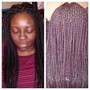 Tribal braids + knotless braids