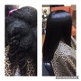 Rod Set On Relaxed Hair