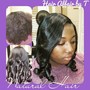 Natural hair set with rods