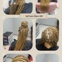 Partical kinky twist w/scalp braids