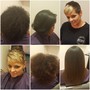 Color retouch, cut and style short