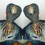 Retwist & Style Medium Locs BASIC STYLE ONLY (Palm Roll Method