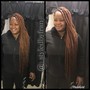 2 waist length cornrows