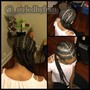 2 waist length cornrows