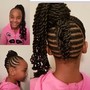 Natural cornrows or Flat twist