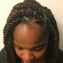 Small braids (braided into style) no hair added