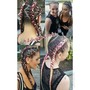 Cornrows with design