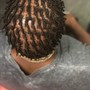 Loc retwist shampoo and rods